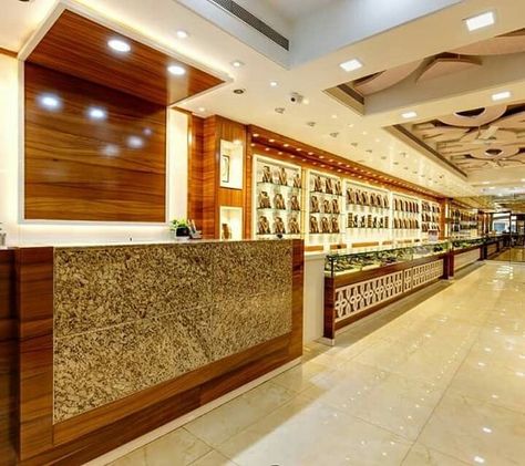 50 Latest False Ceiling Designs With Pictures - Trending In 2020 Jewellery Shop Interior Design, Elegant Ceiling Design, Jewellery Shop Counter, Shop Design Interior, Latest False Ceiling Designs, Shop Counter Design, Jewelry Showroom, Jewelry Store Interior, Emerald Stone Rings