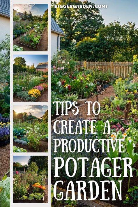 Learn about my experience with potager gardening, where aesthetics and productivity come together seamlessly. In this journey, I’ve created a garden that grows food, nurtures creativity, and enhances the beauty of my space. Small Potager Garden Layout, Herb Garden Designs Layout, Pretty Vegetable Garden Ideas, French Potager Garden, Potager Garden Ideas, Potager Garden Design, Beautiful Vegetable Garden, Vegetable Garden Design Ideas, Veggie Garden Ideas