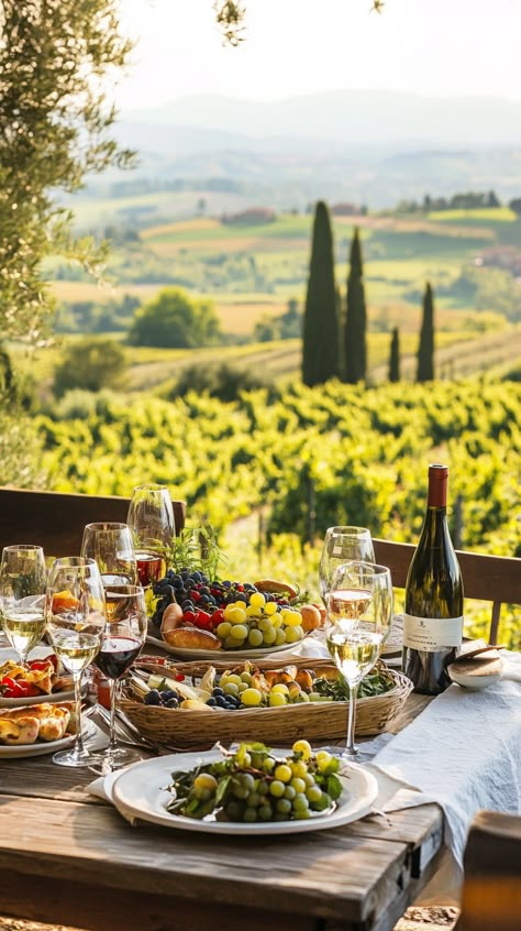 Taurus finds bliss in Tuscany's rustic charm, savoring wine tastings and farm-to-table meals surrounded by picturesque vineyards. Vineyard Wine Tasting Aesthetic, Winery Mood Board, Winery Astethic, Greek Vineyard, Wine Tasting Aesthetic, Vineyard Birthday, Winery Aesthetics, Tuscan Aesthetic, Astro Travel