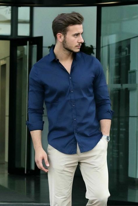 Blue Dress Shirt Outfit, Dark Blue Dress Shirt, Dress Shirt Outfit, Blue Dress Shirt, Dark Blue Dress, Blue Shirt, Blue Dress, Shirt Outfit, Dress Shirt