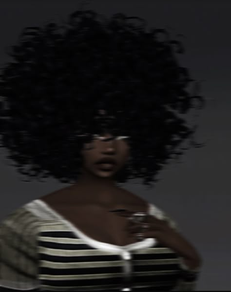 Gacha Curly Hair Ideas, Imvu Curly Hair, Hennessy Party, Spam Photos, Everskies Y2k, African Portraits Art, Imvu Avi, Imvu Pfp, Black Anime Pfp