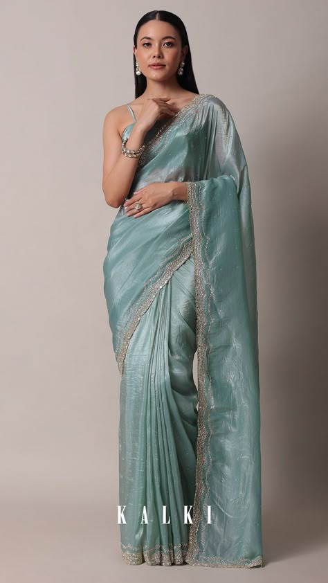 #BEAUTY ,#REALATIONSHIPS #Fashion #Outfits #Summer Outfits #Animals Stone Sarees Wedding Wear, Tissue Organza Saree Blouse Designs, Grad Saree, Blue Tissue Saree, Sea Blue Saree, Kalki Sarees, Turquoise Blue Saree, Powder Blue Saree, Turquoise Saree