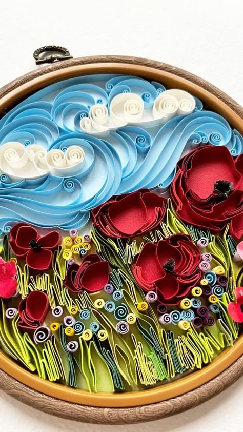 Blue Sky And Sea, Quilling Images, Diy Quilling Crafts, Paper Quilting, Quilling Flower Designs, Quilling Supplies, Arte Quilling, Quilling Pattern, Paper Quilling For Beginners