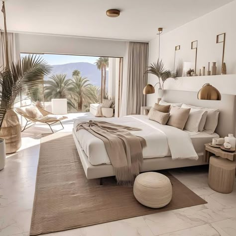 Modern Luxury Bedroom, Neutral Bedroom, Master Bedrooms Decor, Bedroom Aesthetic, Minimalist Bedroom, Bedroom Colors, Dream Bedroom, Luxurious Bedrooms, Cozy Bedroom