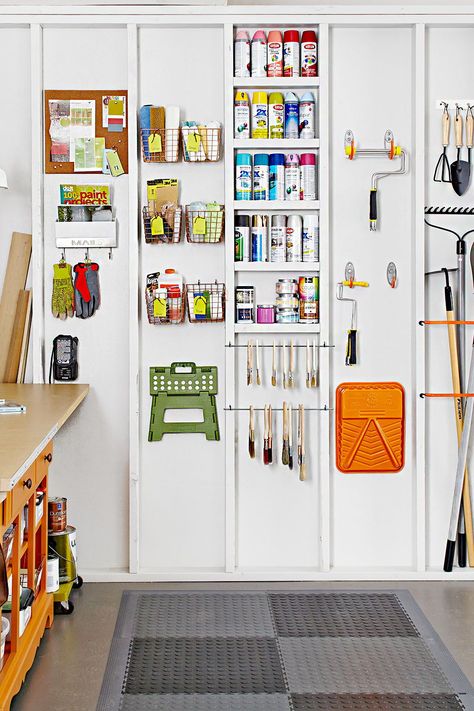 Column Shelves, Between Studs, Bathroom Vent Fan, Easy Weekend Projects, Closet Clutter, Budget Remodel, Garage Organization Ideas, Shed Organization, Garage Storage Ideas