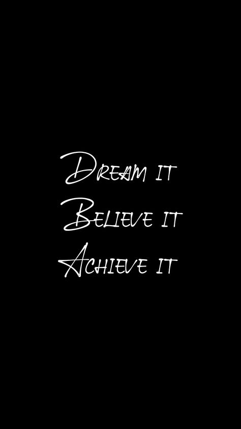 Dream It, Black Background, Motivational Quotes, Quotes, White, Instagram, Black