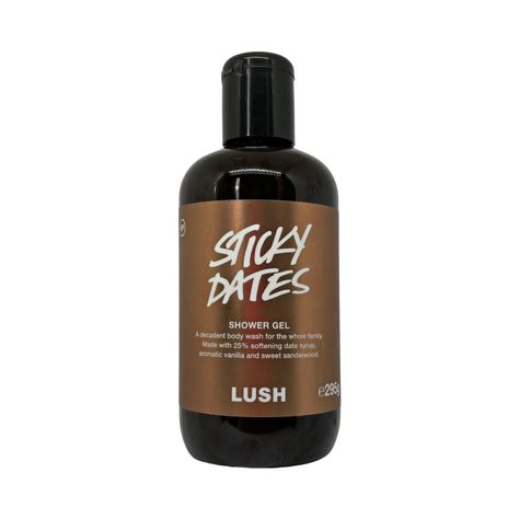 Sticky Dates Shower Gel from Lush Lush Sticky Dates Shower Gel, Lush Body Wash, Sticky Dates Lush, Lush Vanilla, Sticky Dates, Lush Shower Gel, Sticky Date, Date Syrup, Lush Products