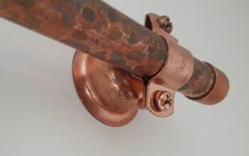 DIY Copper Curtain Rods That Wont Break The Bank | Hometalk Diy Curtain Rod Finials Ideas, Unique Curtain Rods, Copper Pipe Curtain Rod, Curtain Rod Ideas Bedroom, Antique Curtain Rods, Diy Curtain Rod Brackets, Unique Curtain Rod Ideas, Steampunk Curtains, Homemade Curtain Rods