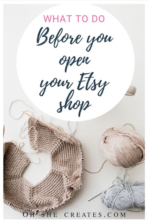 What to do before you open an Etsy shop Starting Etsy Shop, Crochet Projects To Sell, Starting An Etsy Shop, Start An Etsy Shop, Starting An Etsy Business, Diy Jewelry To Sell, Etsy Shop Names, Etsy Tips, Opening An Etsy Shop