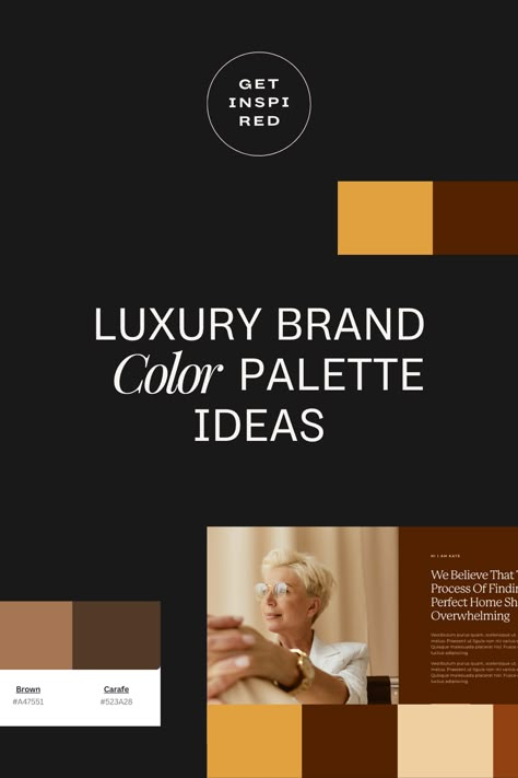 Cosmetics Brand Color Palette, Black Luxury Color Palette, Color Palette For Luxury Brand, Premium Colour Palette Brand Identity, Website Design Inspiration Business Color Palettes, Luxury Orange Color Palette, 2023 Branding Colors, Hospitality Color Palette, Luxury Travel Color Palette