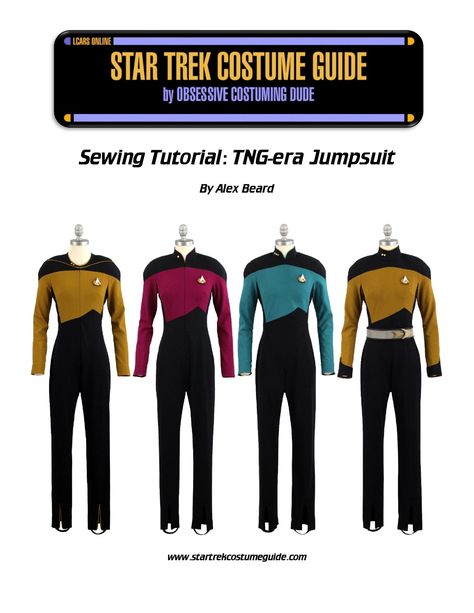 TNG Jumpsuit – Sewing Tutorial - Star Trek Costume Guide Star Trek Sewing Pattern, Star Trek Crafts Diy, Star Trek Cosplay Female, Star Trek Crafts, Star Trek Clothing, Star Trek Dress, Star Trek Fashion, Star Trek Party, Star Trek Gifts