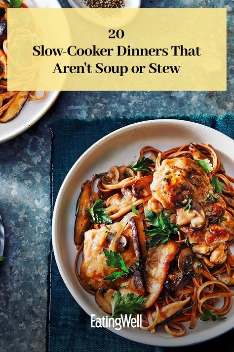 Dust off that slow cooker for these mouthwatering recipes, including delicious pasta dishes, casseroles, stuffed peppers, jambalaya and more. Crockpot Recipes That Arent Soup, Slow Cooker Quick Meals, Good Slow Cooker Recipes, Top Slow Cooker Recipes Dinners, No Meat Slow Cooker Recipes, Healthy Fall Slow Cooker Recipes, Slow Cooker Prep Meals, Crock Pot Dinner Recipe, Weeknight Crockpot Dinners Healthy