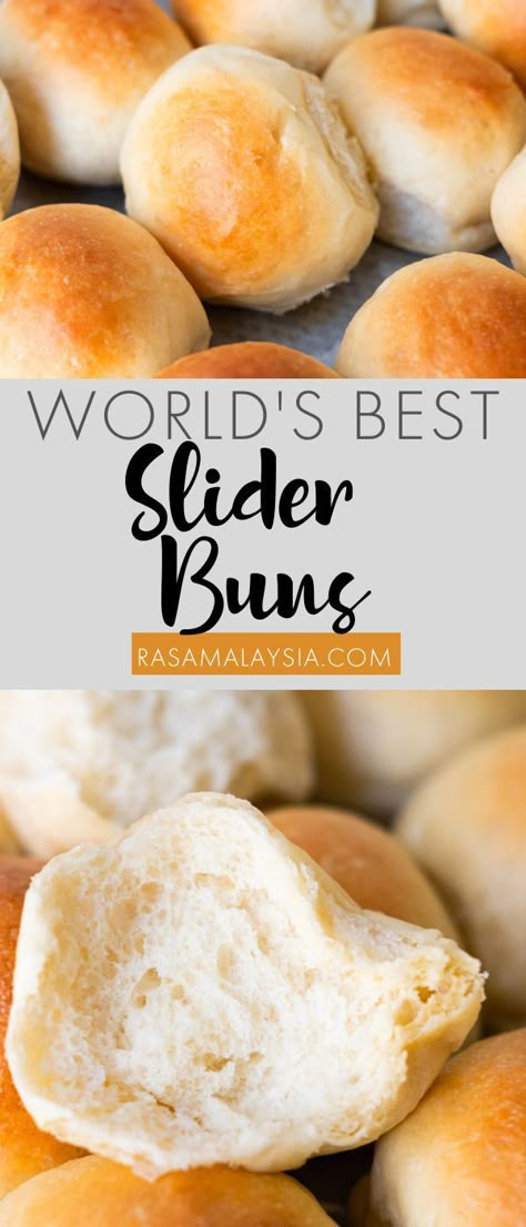 Slider Bread Recipe, Fluffy Buns Recipe, Slider Buns Recipe, Homemade Sliders, Buns Recipe Easy, Easy Slider, Homemade Buns, Baking Buns, Buns Recipe