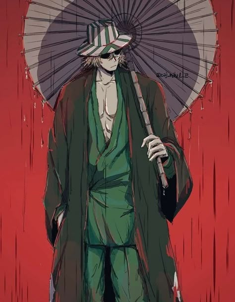 Urahara Fanart, Bleach Men, Bleach Fan Art, Bleach Pfps, Bleach Anime Manga, Urahara Kisuke, Bleach Anime Art, Bleach Fanart, Horror Movie Art