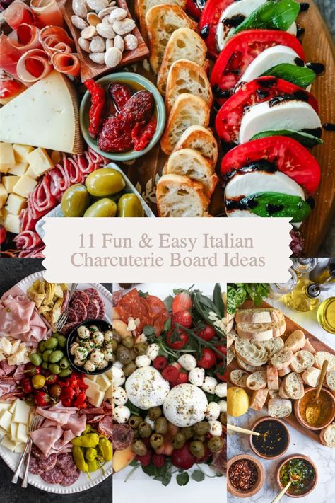 Are you looking for the perfect appetizer to wow your dinner guests? Try your hand at an Italian Charcuterie Board! With 11 fun and easy recipes, you can craft a unique and stunning board featuring a variety of Italian meats, cheeses, fruits, vegetables, and spreads. Whether you’re entertaining for a small party or large gathering, these Italian charcuterie boards are sure to be a hit. Italian Appetizer Board, Antipasto Grazing Board, Italian Cheese Board Antipasto Platter, Sides To Go With Charcuterie Board, Charcuterie For 8 People, Italian Antipasto Board, Italian Crudite Platter Ideas, Italian Cheese Platter, Italian Food For Large Party