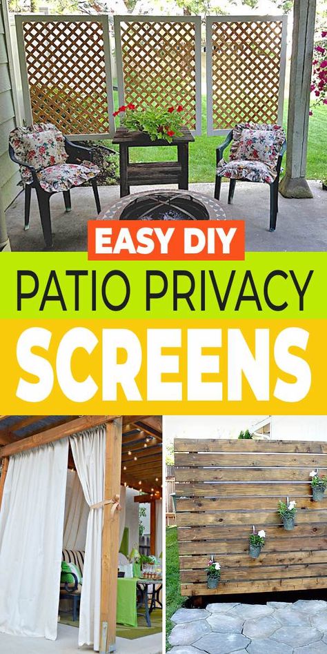 Porch Privacy Screen, Privacy Screen Outdoor Diy, Porch Privacy, Backyard Privacy Screen, Diy Privacy Fence, Diy Privacy Screen, Diy Outdoor Seating, Patio Privacy Screen, Garden Privacy Screen