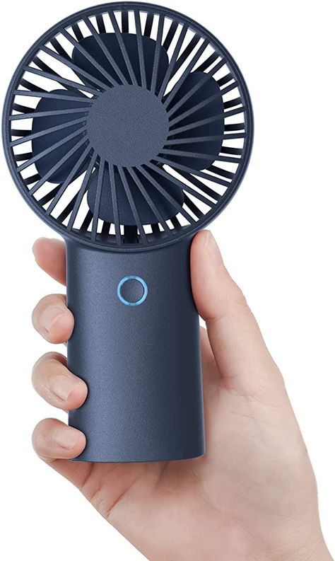 Amazon.com: JISULIFE Handheld Portable Fan [20H Max Cooling Time] Mini Hand Fan, 4000mAh USB Rechargeable Personal Fan, Battery Operated Small Fan with 3 Speeds for Travel/Commute/Makeup/Office-Blue : Home & Kitchen Headphones Design, Handheld Fan, Personal Fan, Desk Fan, Small Fan, Portable Fan, Mini Hands, Hand Held Fan, Makeup Eyelashes