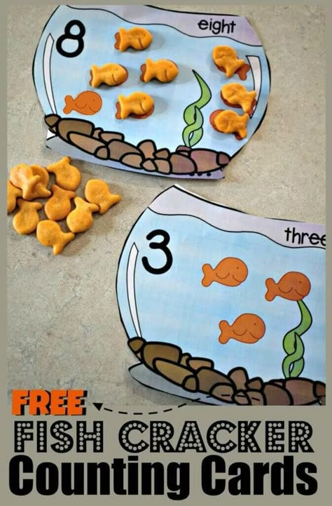 Fish Activities For Preschool, Preschool Pet Activities, Rainbow Fish Activities, Counting Activities For Preschoolers, Goldfish Art, Thanksgiving Games For Kids, Activity For Preschoolers, Pets Preschool Theme, Art Preschool