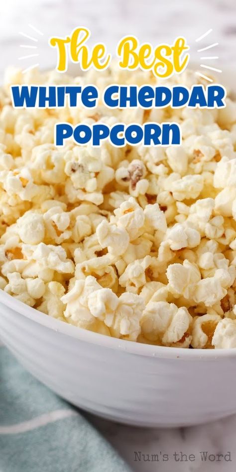 Smart Food White Cheddar Popcorn, Smartfood White Cheddar Popcorn, Diy Cheddar Popcorn, Homemade Cheddar Popcorn, How To Make Cheese Popcorn, White Cheddar Popcorn Recipe, Homemade Flavored Popcorn, Cheddar Popcorn Recipe, White Cheddar Popcorn Seasoning