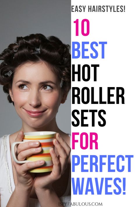 Hot rollers are one of the easiest, fastest ways to get long-lasting, beachy waves - without needing to stand there holding your curling wand for an hour. Check out these 10 different hot roller sets, each offering you a different benefit, so that you can pick the right one for you. #hair #hairtools #hairtutorials #beachywaves #hairobsessed #beautyblog #ad Roller Sets, Cute Hairstyles Updos, Perfect Waves, Farrah Fawcet, Hot Rollers, Curling Wand, Beachy Waves, Roller Set, Long Layered Hair