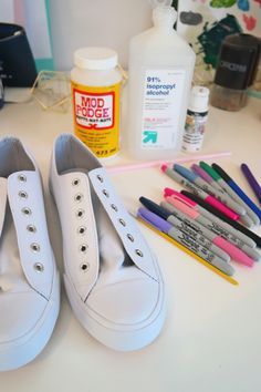 Diy Galaxy Shoes, Canvas Shoes Diy, Galaxy Shoes, Painted Shoes Diy, Custom Sneakers Diy, Eye Dropper, Painted Canvas Shoes, Diy Galaxy, White Canvas Shoes