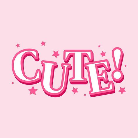 Cute word girly pink background text design vector Girly Graphic Design, Cute Word, Background Text, Text Design, Design Vector, Pink Background, Graphic Design, Pink, Design