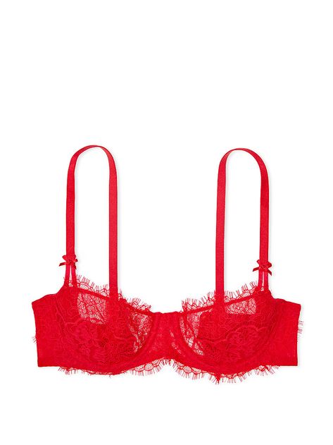 Buy Wicked Unlined Lace Balconette Bra - Order Bras online 5000005210 - Victoria's Secret Lace Balconette, Red Lace Bra, Red Bra, Cute Bras, Balcony Bra, Lipstick Red, Cute Lingerie, Unlined Bra, Balconette Bra