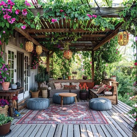 Exterior Tiles, Pergola Design, Covered Pergola, Outside Living, Pergola Plans, Pergola Patio, Plants And Flowers, Patio Ideas, Backyard Oasis