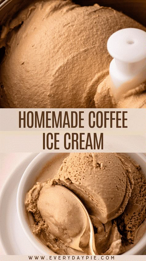 This is the best homemade Coffee Ice Cream recipe. With a bold punch of strong coffee and a smooth, creamy texture, this old-fashioned churned recipe is for coffee lovers. Coffee Flavored Ice Cream Recipe, Diy Coffee Ice Cream, Coffee Ice Cream Recipe No Egg, How To Make Coffee Ice Cream, Homemade Ice Cream With Heavy Cream, Old Fashioned Ice Cream Recipe, Macadamia Nut Ice Cream, Thickened Cream Recipes, Ninja Coffee Ice Cream