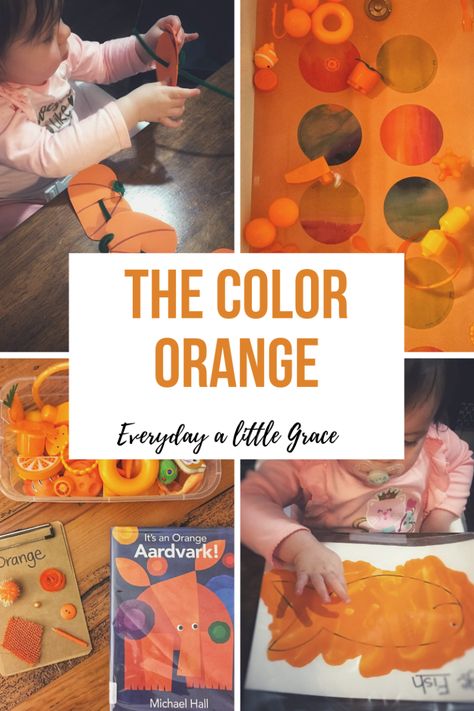 Orange Preschool Activities, Orange Activities For Preschool, Orange Crafts Preschool, Eric Carle Books, Tot School Themes, Halloween Theme Preschool, Color Activities For Toddlers, Preschool English, Preschool Color Activities