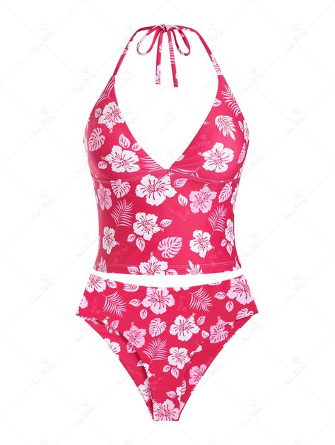 PRODUCT DESCRIPTIONFeatures:Wire Free,Padded (Removable Pads),LinedMaterial:Polyester,SpandexNeckline:HalterPattern Type:Floral,Plant,LeafSwimwear Category:Tankini SetType:Tank Style Swimwear,Full Coverage SwimwearFabric Stretch:High Stretch Bright Swimsuit, Floral Swimwear, Neon Bikinis, Swimsuits Outfits, Floral Leaves, Vintage Swimsuits, Cute Bathing Suits, Summer Swim, Swim Suits