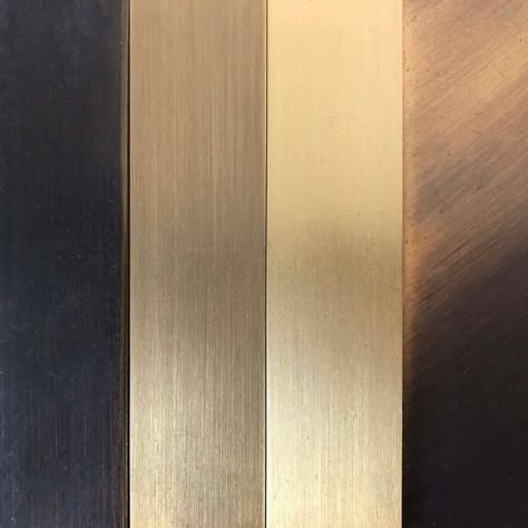 Atelier001 Types of Brass / Bronze Materials in the Workshop Material Color Palette, Brass Interior, Diamond Wall, Luxurious Interior, Material Board, Bronze Material, Brass Texture, Light Sculpture, 3d Texture