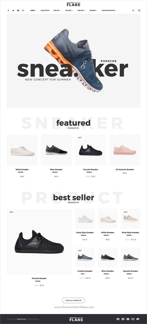 Catalog Design Layout, Sneaker Website, Website Design Inspiration Layout, Website Design Wordpress, Modern Website Design, Ecommerce Web Design, Ecommerce Websites, Shopify Website Design, Ui Design Website