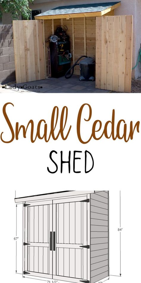 Outdoor Closet, Cedar Shed, Yard Sheds, Backyard Storage Sheds, Diy Storage Shed, Shed Ideas, Outside Storage, Backyard Storage, Garden Tool Shed