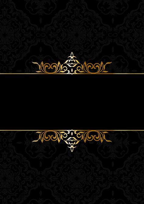 Decorative elegant background in black and gold Free Vector Gold Crown Black Background, Background Black And Gold, Black And Gold Background, Gold And Black Background, Black And Gold Aesthetic, Elegant Background, Wedding Background Images, Pattern Wedding, Black Background Wallpaper