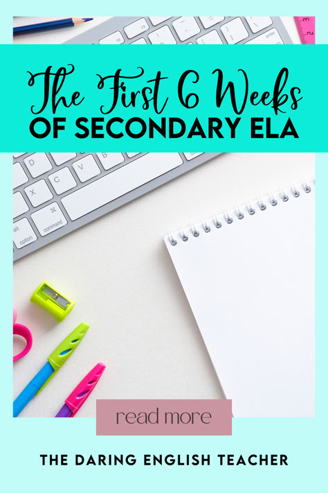 Transform your English classroom with engaging lesson plans and ice breakers! Discover creative strategies and activities designed for the first six weeks of middle and high school ELA. Perfect for setting the tone for a successful school year! Ela Lesson Plans High School, 8th Grade English Classroom, Middle School English Activities, Lesson Plans For Middle School, Secondary English Classroom, High School English Lesson Plans, Instructional Activities, Middle School English Classroom, High School English Lessons