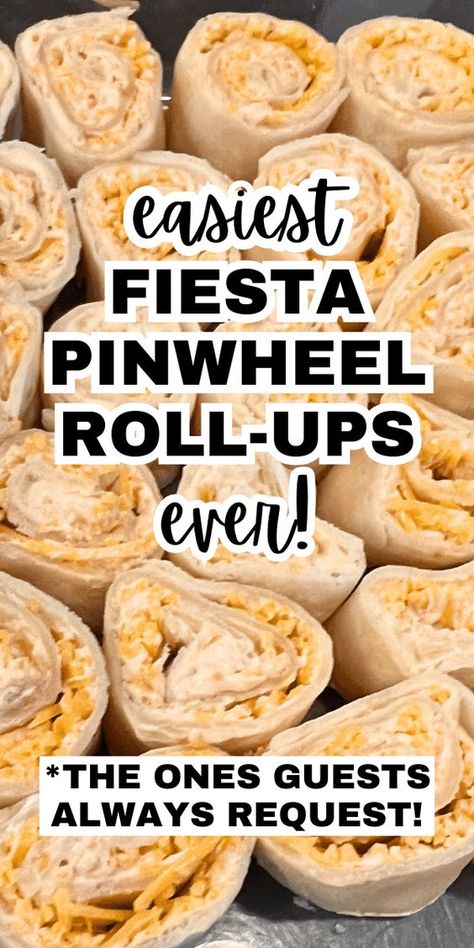 How To Make Pinwheel Fiesta Roll Ups - fiesta roll ups tortilla pinwheels are easy appetizers or simple after school snacks. Fun party foods or last minute game day recipes or taco tortilla rollups for Mexican food night! #pinwheels #tortillarollups #appetizers #partyfoods Fiesta Roll Ups Tortilla Pinwheels, Roll Ups Tortilla Pinwheels, Pinwheel Roll Ups, Mexican Food Night, Tortilla Rollups, Taco Tortilla, Tortilla Pinwheels, Pinwheel Appetizers, Classic Appetizers