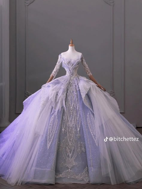 Lavender Ball Gown Princesses, Wedding Dresses Purple And White, White And Lilac Wedding Dress, Light Purple Wedding Dress Bride, Lavender Wedding Gown, Elegant Lavender Wedding Dress, Lilac Wedding Dress The Bride, Lavender Wedding Dress The Bride, Enchanted Ball Gown