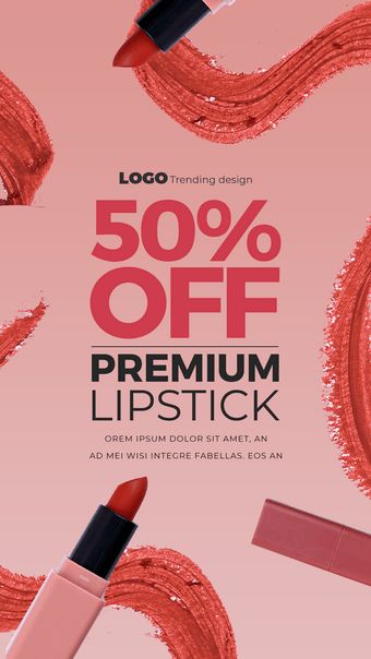 Fashion Color Gradient Lipstick Makeup Promotion Instagram Story#pikbest#Backgrounds#Banner Ads Story Instagram, Lipstick Advertisement Poster, Makeup Sale Poster, Lipstick Poster Design Ideas, Lipstick Ads Design, Offer Ads Design, Makeup Ads Design, Makeup Promotion Ideas, Lipstick Design Ideas