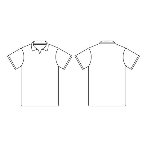 Template jersey collar vector illustration flat design outline template clothing collection Retro Collar Jersey Template, Sports T Shirt Design Ideas, Clothing Design Template, Football Jersey Mockup, Jersey Layout Design, Mock Up Jersey, Collar Template, Jersey Illustration, Jersey Drawing