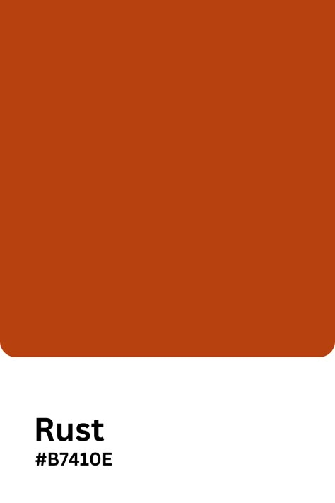 Rust #B7410E Rust Color Palette Outfit, Rust Color Swatch, Taylor Swift Photo Shoot, Autumn Personal Color, Rust Colour Palette, Teal And Dark Green, Autumn Colour Analysis, Rust Color Palette, Rustic Orange Color