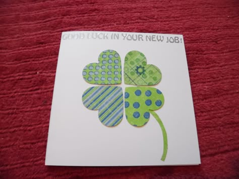 Good luck in your new job card homemade New Job Cards Handmade Simple, Homemade Good Luck Cards, Good Luck In Your New Job Cards Handmade, New Job Cards Handmade, Good Luck Cards Handmade, New Job Gift Ideas, New Job Cards, Card Homemade, Good Luck Wishes