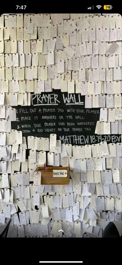 Youth Group Wall Art, Christian Event Decor, Prayers And Praises Wall, Christian Booth Ideas, Prayer Board Ideas Aesthetic Black, Classroom Prayer Wall, Classroom Collage Wall, Teen Classroom Decor Church, Biblical Bulletin Board Ideas