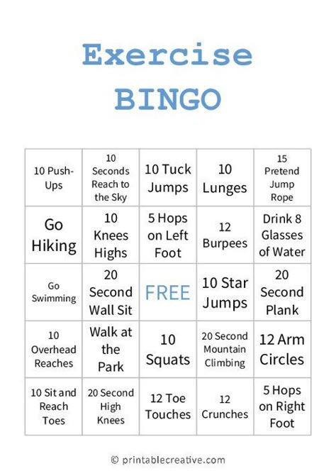 National Fitness Day, Workout Bingo Challenge, Gymnastics Bingo, Fitness Bingo Challenge, Workout Games For Adults, Fun Exercise Games, Workout Bingo, Bingo Goals, Fitness Bingo