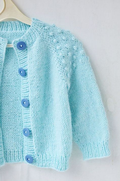 Free Video tutorial. Child cardigan with Popcorn Bobbles. Lily Cardigan by SeventhSedge Baby Boy Knitting Patterns Free, Knit Baby Blanket Pattern Free, Baby Cardigan Knitting Pattern Free, Baby Cardigan Pattern, Baby Boy Knitting Patterns, Baby Sweater Patterns, Baby Sweater Knitting Pattern, Crochet Baby Cardigan