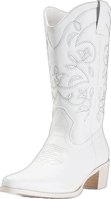 Western Wedding Boots, Cowgirl Boots White, Boots Outfit Cowgirl, Cheap Cowgirl Boots, Boots Pictures, Outfit Cowgirl, Western Boots Outfit, Boots Amazon, Cute Cowgirl Boots