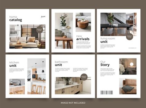 Premium Vector | Home catalog social media instagram post banner template Home Interior Catalog, Interior Presentation, Interior Design Instagram, Interior Design Presentation, Luxury Branding Design, Home Catalogue, Furniture Catalog, Catalog Design, Canva Design