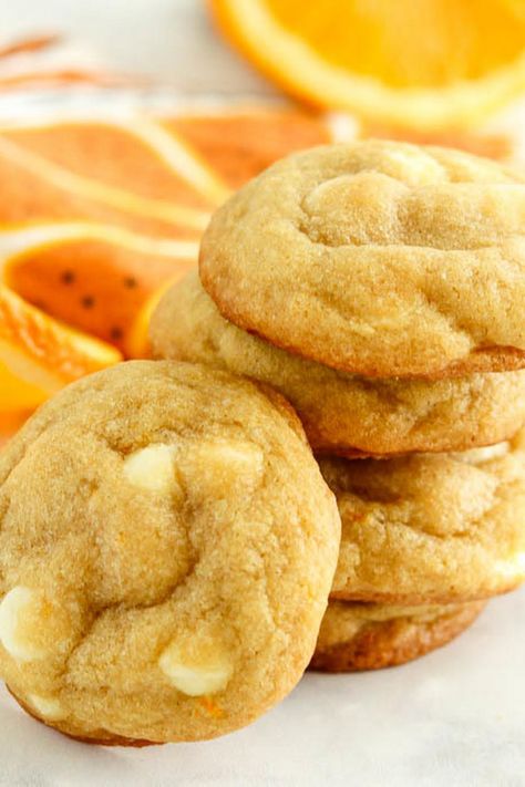 Orange Creamsicle Cookies Oh Sweet Basil Recipes, Creamsicle Cookie Recipe, Farmstand Recipes, Sweet Basil Recipes, Orange Creamsicle Cookies, Creamsicle Cookies, Banana Split Pie, Lemon Pie Recipe, Oh Sweet Basil