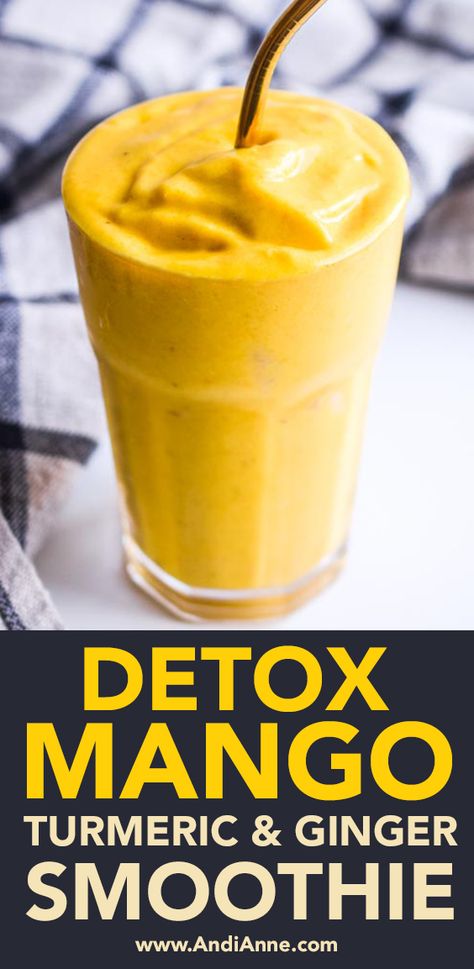 Turmeric And Ginger, Anti Inflammation Recipes, Turmeric Smoothie, Smoothie Recipes Healthy Breakfast, Turmeric Recipes, Ginger Smoothie, Smoothie Drink Recipes, Mango Recipes, Ginger Recipes