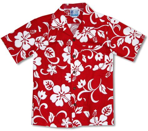 Boys Hawaiian Aloha Classic Hibiscus Cotton Shirt. 100% Cotton, Made in Hawaii USA, Coconut buttons, Straight bottom hem, Pocket not matched, Back yoke with side pleats.  Available in Red, Royal Blue and Navy Blue. Available in Men's, Women's and girl's styles. Free shipping from Maui, Hawaii. MauiShirts.com search box stock number:  202C-203C-QK Hawian Shirt, Hawiian Shirts, Luau Shirts, Hibiscus Shirt, Boys Hawaiian Shirt, Hawaii Theme, Red Hibiscus, Handmade Shirts, Hawaiian Outfit